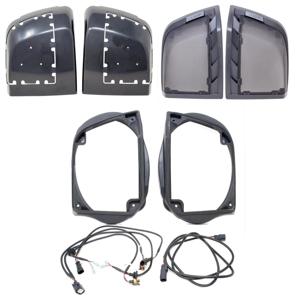 Hertz HD14H Saddle Bag Lid Kit Compatible with 2014+ Harley: HD14 Saddlebag Lid Kit and HBH14 Speaker Harness (Speakers not included)