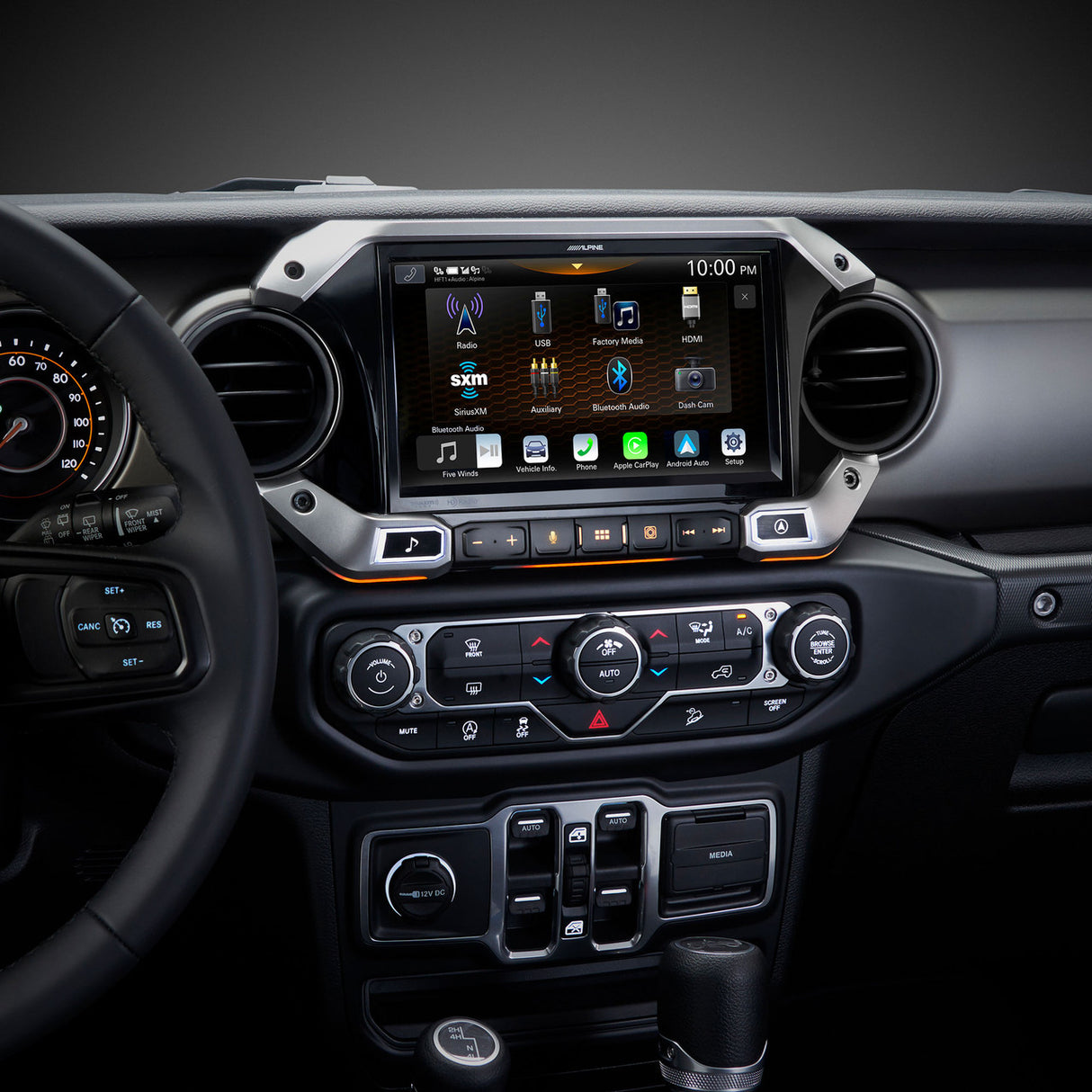 Alpine i509-WRA-JL 9-Inch Multimedia Receiver Compatible with 2018-Up Jeep® Wrangler and 2020-Up Gladiator