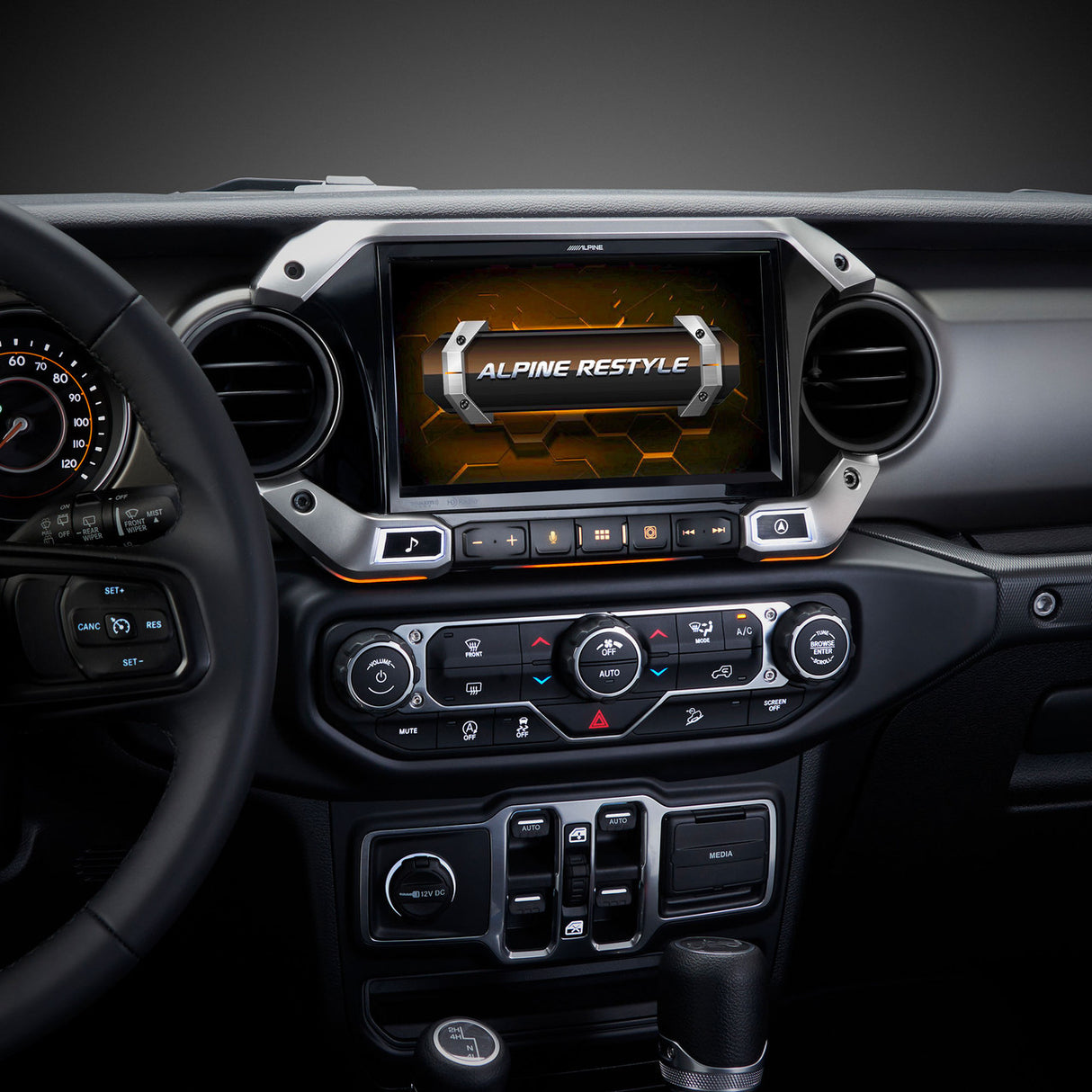 Alpine i509-WRA-JL 9-Inch Multimedia Receiver Compatible with 2018-Up Jeep® Wrangler and 2020-Up Gladiator