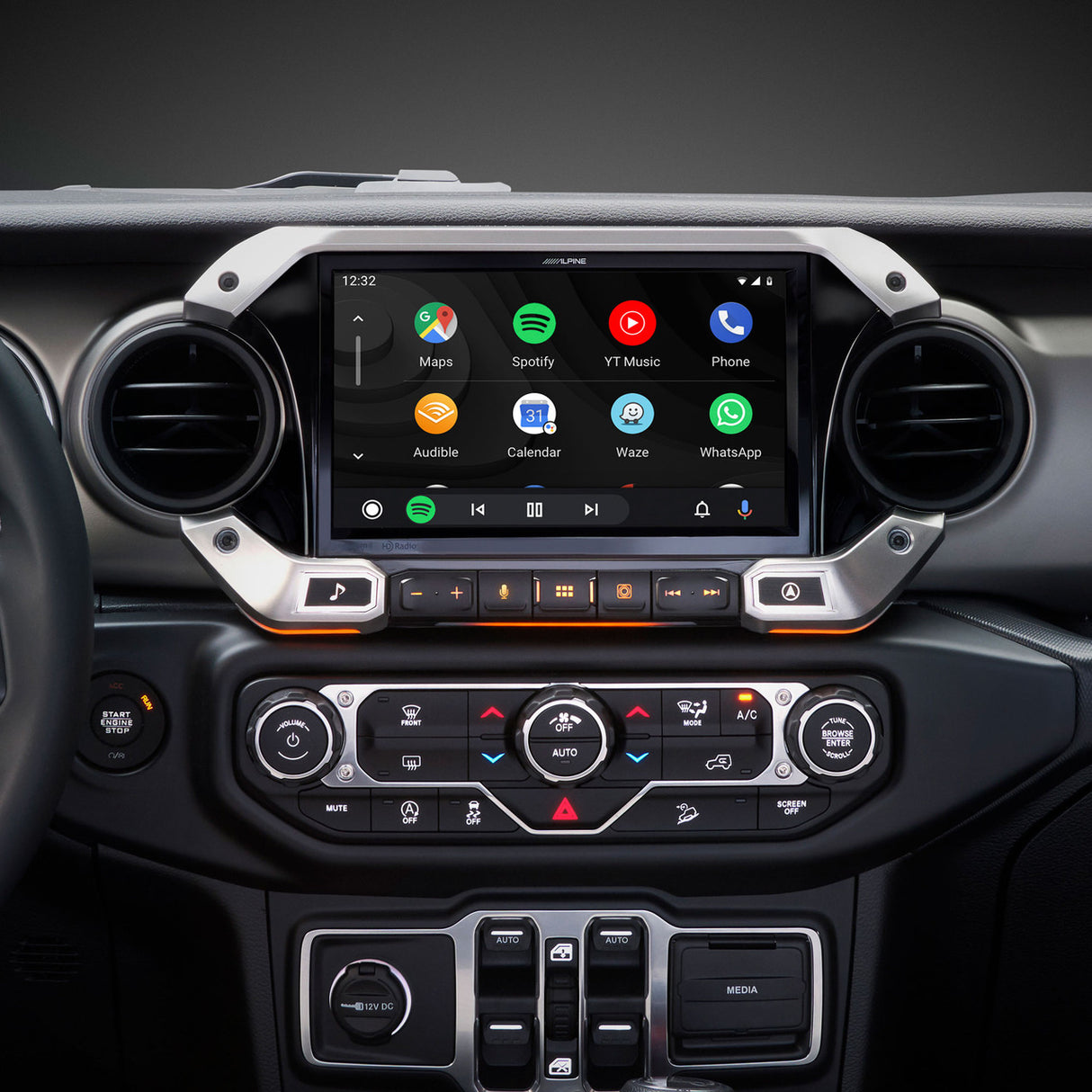 Alpine i509-WRA-JL 9-Inch Multimedia Receiver Compatible with 2018-Up Jeep® Wrangler and 2020-Up Gladiator