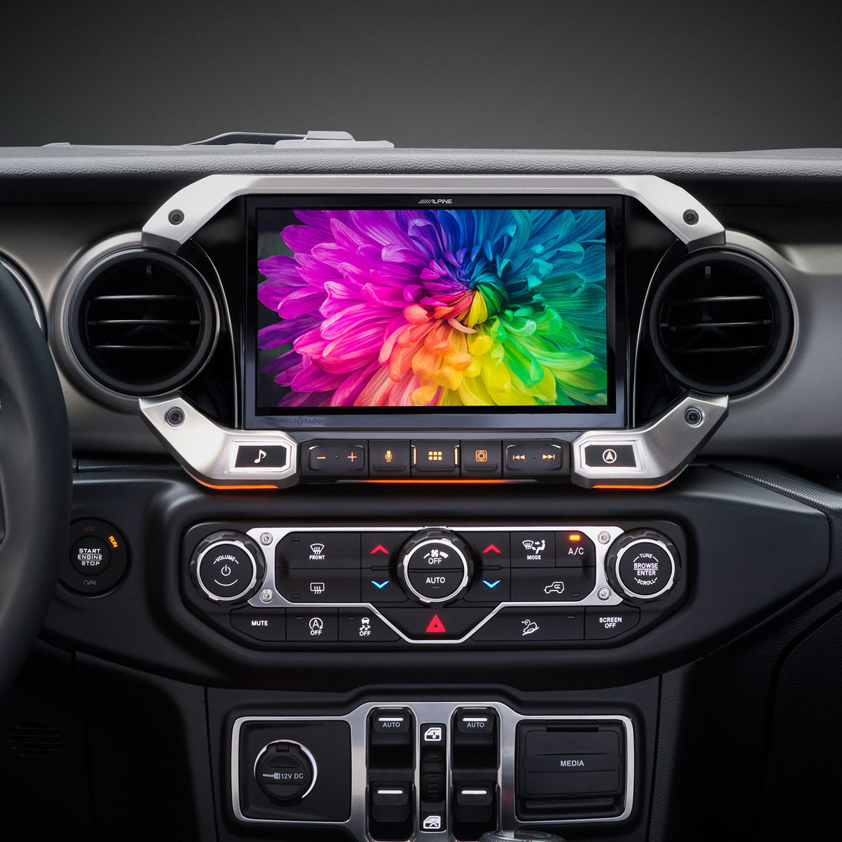 Alpine i509-WRA-JL 9-Inch Multimedia Receiver Compatible with 2018-Up Jeep® Wrangler and 2020-Up Gladiator