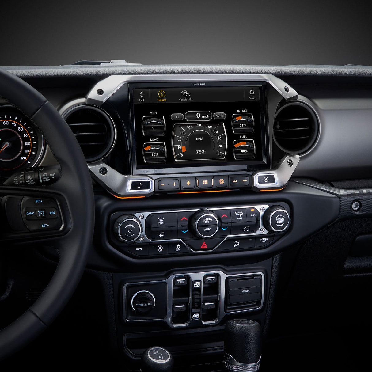Alpine i509-WRA-JL 9-Inch Multimedia Receiver Compatible with 2018-Up Jeep® Wrangler and 2020-Up Gladiator